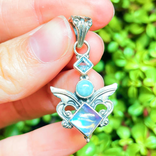 Larimar & Moonstone Pendant