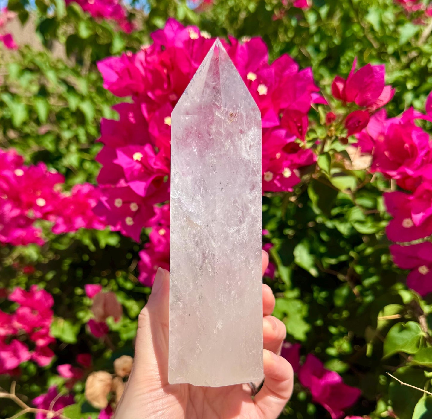 Tall Clear Quartz Tower 7”