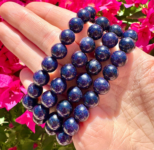 Sparkly Blue Goldstone Bracelet