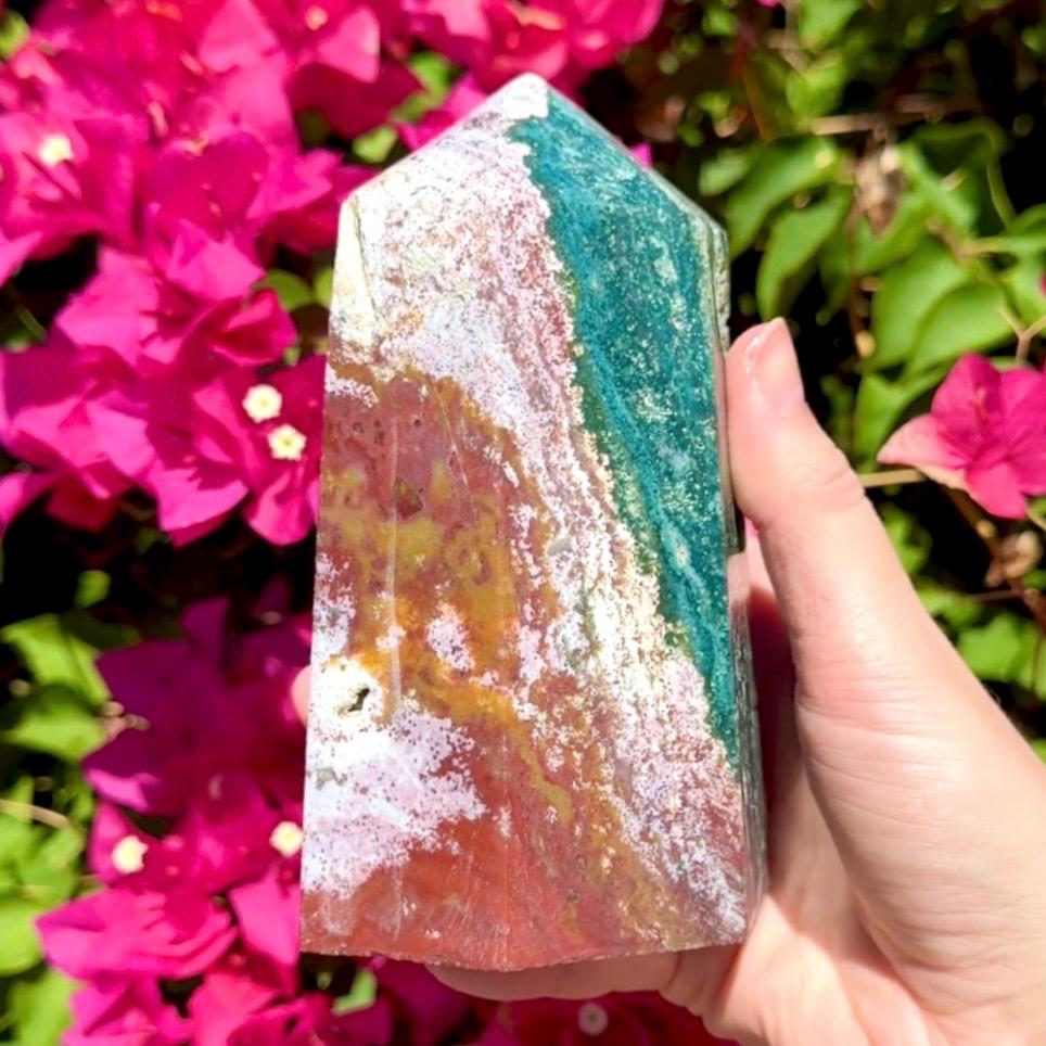 Big Colorful Ocean Jasper Tower