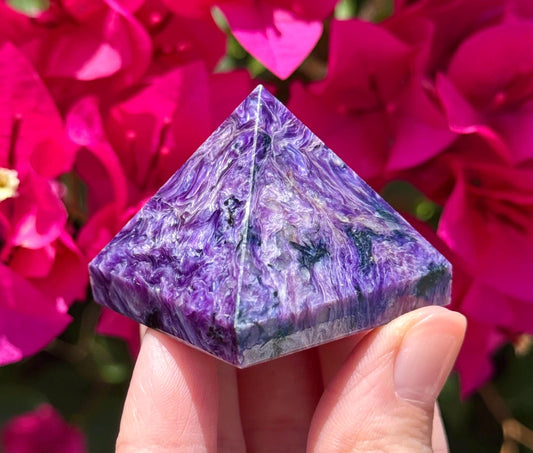 Rare Charoite Pyramid