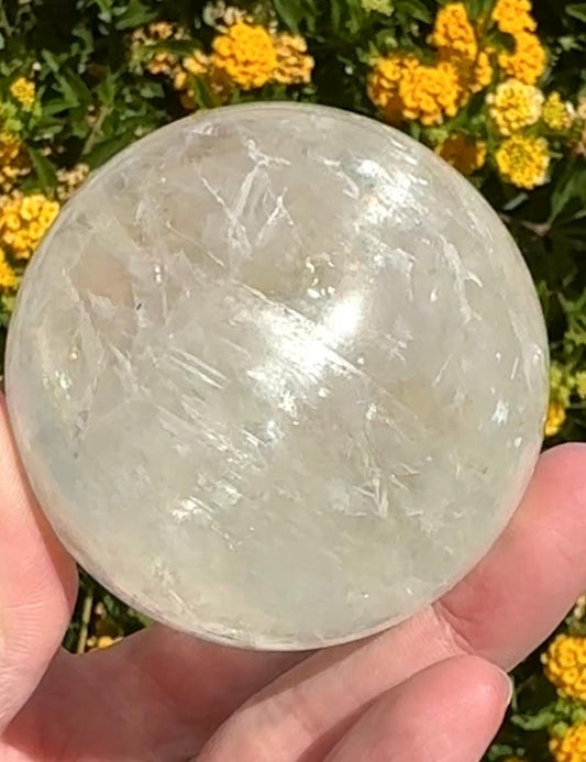 Optical Calcite Sphere Rainbow Crystal Ball