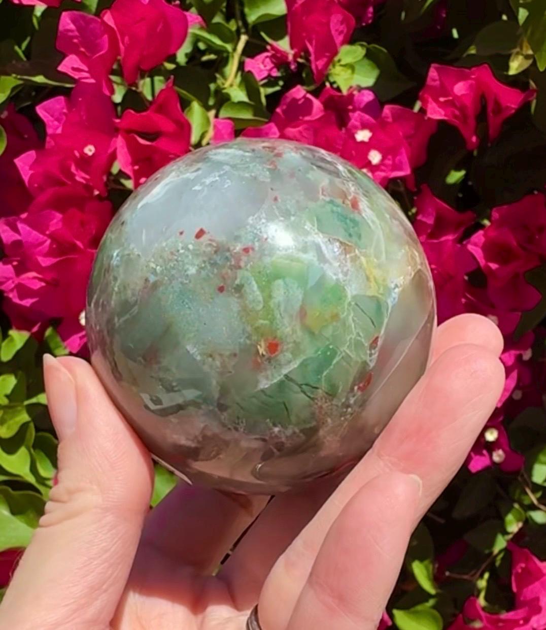 Bloodstone Sphere Crystal Ball