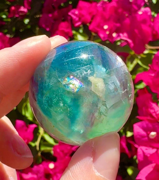 Rainbow Fluorite Sphere Crystal Ball