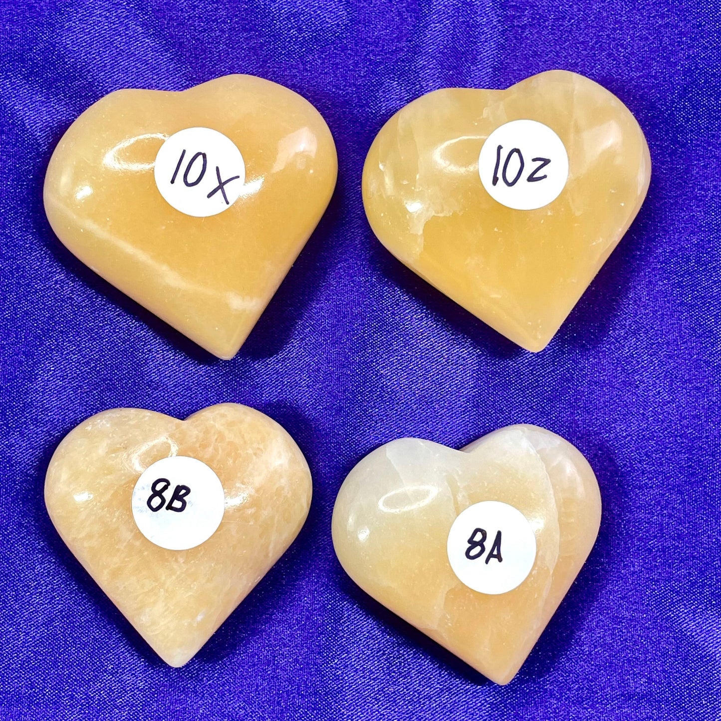 Orange Calcite Heart