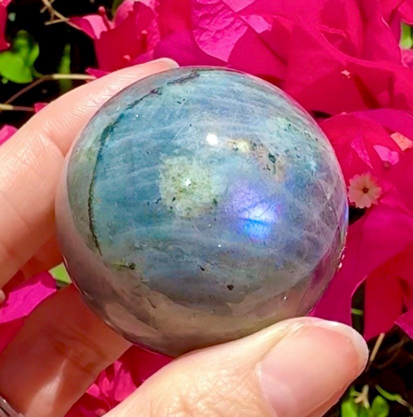 Flashy Rainbow Labradorite Sphere