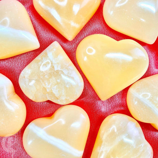 Orange Calcite Heart