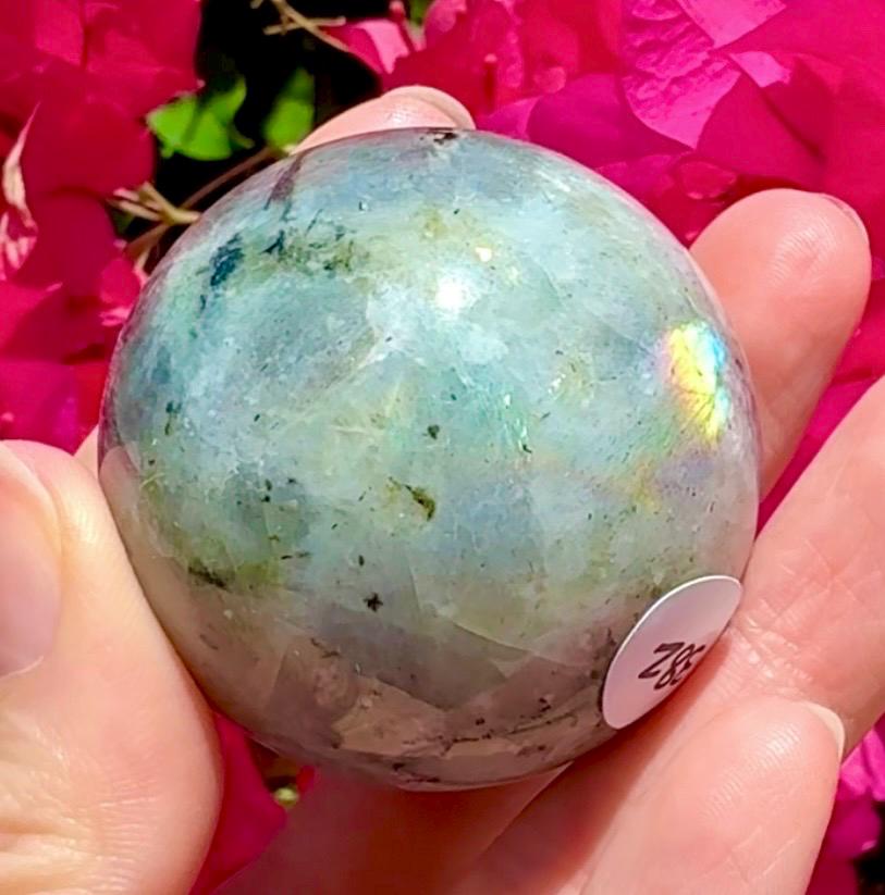 Flashy Rainbow Labradorite Sphere
