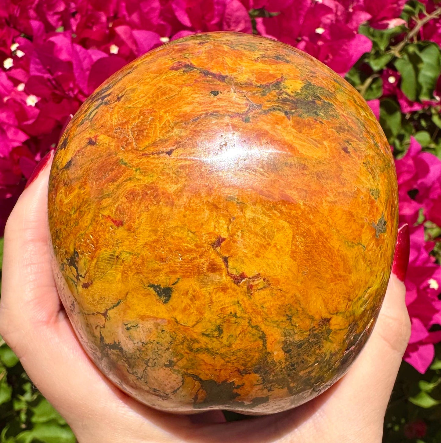 Stunning Huge Realistic Crystal Skull Yellow Jasper Skull 5